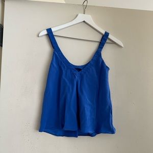 Amanda Uprichard Blue Silk Camisole